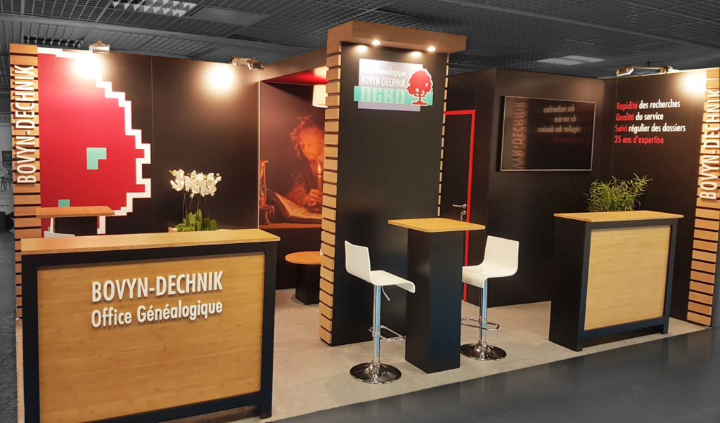 Montage de stand par l'équipe Sarcel Expo